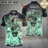 Maxcorners Bowling Grim Reaper Skull Smoke Multicolor Customized Name, Team Name 3D Shirts