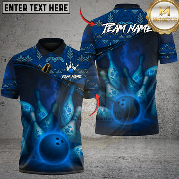 Maxcorners Ethnic Pattern Bowling Master Multicolor Customized Name, Team Name 3D Shirts