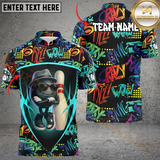 Maxcorners Street Style Funny Ball Bowling Jersey Multicolor Customized Name, Team Name 3D Shirts
