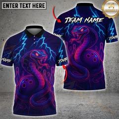 Maxcorners Bowling Neon Venom Multicolor Customized Name, Team Name 3D Shirts