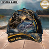 Maxcorners Fishing Skull Fisherman Personalized 3D Cap