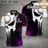 Maxcorners Golf Grunge Punisher Skull Design Personalized Name, Team Name 3D Shirt (4 Colors)