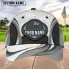 Maxcorners Golf Flag Badge Dynamic Wave Personalized Name 3D Cap (7 Colors)