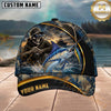 Maxcorners Fishing Skull Fisherman and Lure Personalized 3D Cap