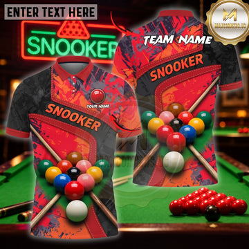 Maxcorners Billiard Outfits Chaotic Energy Burst Print Customized Name 3D Shirt