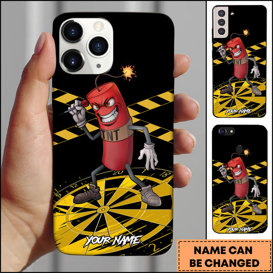 Maxcorners TNT Bomb Cartoon Dartboard Danger Style Personalized Name 3D Phone Case