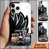 Maxcorners Bowling Black White Lightning Strike Personalized Name Phone Case