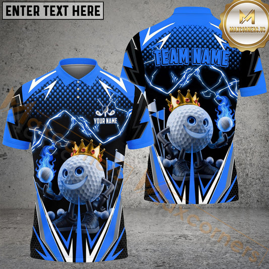 Maxcorners Golf Thunder Funny Ball Personalized Name, Team Name 3D Shirt (4 Colors)