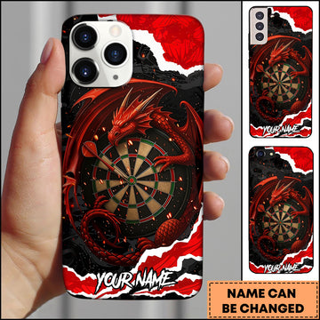 Maxcorners Darts Dragon Dartboard Multicolor Personalized Name 3D Phone Case