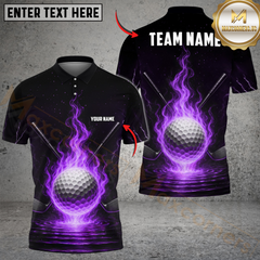 Maxcorners Golf  Flaming Golf Multicolor Customized Name, Team Name 3D Shirts