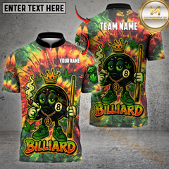 Maxcorners 420 Billiards Tie Dye Smokin’ 8 Ball Pool Personalized Name 3D Unisex Shirt