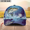 Maxcorners Fishing Blue Wave Personalized Cap (13 Breeds)