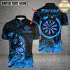 Maxcorners Flaming Assassin With Iron Darts Design Multicolor Customized Name, Team Name 3D Shirts