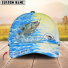 Maxcorners Fishing Blue Lake Pattern Personalized Cap (13 Breeds)