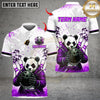 Maxcorners Master Panda Bowling Design Multicolor Customized Name, Team Name 3D Shirts