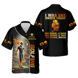 Maxcorners I Was One Under Today Custom Men's Golf Polo Shirt, Funny Skull Golf Shirt, Dad Golf Gift