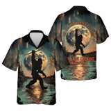 Maxcorners Not All Who Wander Are Lost Funny Bigfoot Men's Golf Polo Shirt, Golfers Gift, Funny Golf Shirt