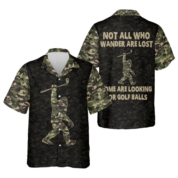 Maxcorners Funny Bigfoot Men's Golf Polo Shirt, Funny Golf Shirt, Gift For Golfers