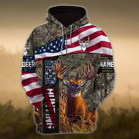 Maxcorners Custom Name Eternity A Friend Deer Hunting 3D All Over Printed Clothes