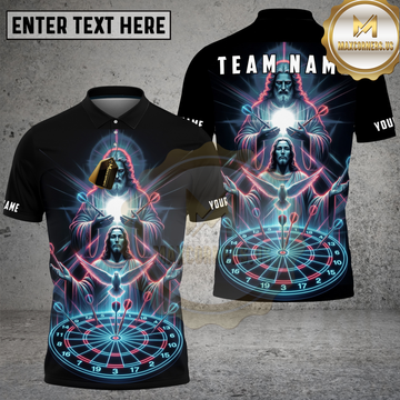 Maxcorners Dars Shirts Holy Trinity Dartboard Glow Art Multi Options Personalized Name, Team Name 3D Shirt