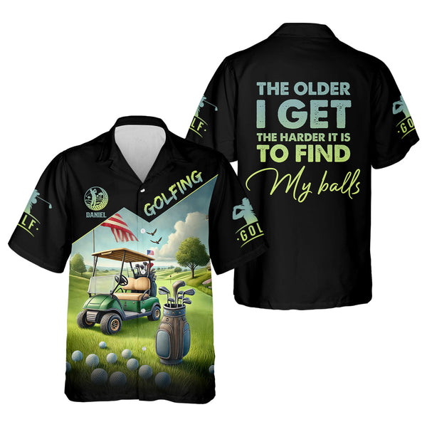 Maxcorners The Older I Get Custom Men's Golf Polo Shirt, Funny Golf Shirt, Dad Golf Gift