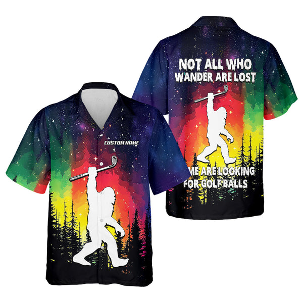 Maxcorners Custom Sasquatch Bigfoot Golf Polo Shirt , Funny Golf Shirt, Gift For Golfers