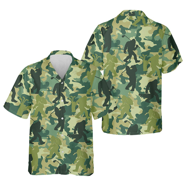 Maxcorners Bigfoot Sasquatch Men's Golf Polo Shirt, Funny Golf Shirt, Gift For Golfers