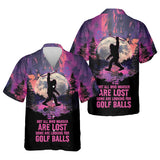 Maxcorners Not All Who Wander Are Lost Bigfoot Custom Men's Golf Polo Shirt, Funny Golf Shirt, Gift For Golfers