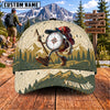 Maxcorners Hiking Compass Mountain Forest Adventure Personalized Name 3D Cap