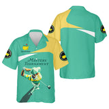Maxcorners Master Tournament Custom Men's Golf Polo Shirt, Golf Gifts For Dad