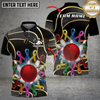 Maxcorners Bowling Awareness Ribbons Black And White Personalized Shirt (2 Colors)