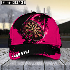Maxcorners Darts Fire Multicolor Personalized Name 3D Cap