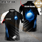 Maxcorners Golf Fireball Multicolor Customized Name, Team Name 3D Shirts
