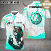 Maxcorners Savage Swing Golf Polo Shirt, Customized Name & Team Name 3D Shirts (4 Colors)