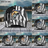 Maxcorners Fishing Hat Walleye Splash American Flag Personalized Name Cap (11 Breeds)