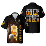 Maxcorners Weekend Forecast Golf With A Change Of Beer Custom Golf Polo Shirt, Mens Golf Gift, Golf Lover Gift