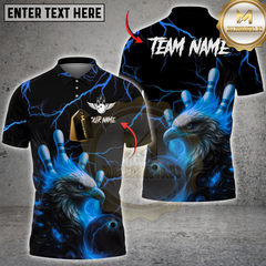 Maxcorners Eagle Power Bowling Multicolor Customized Name, Team Name 3D Shirts