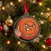 Maxcorners Personalized Funny Angry Clay Target Fukin' Finger Trap Shooting Acrylic Christmas Ornament And Keychain Custom Gift For Hunters 2D Flat