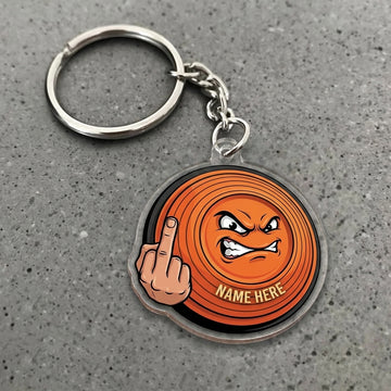 Maxcorners Personalized Funny Angry Clay Target Fukin' Finger Trap Shooting Acrylic Christmas Ornament And Keychain Custom Gift For Hunters 2D Flat