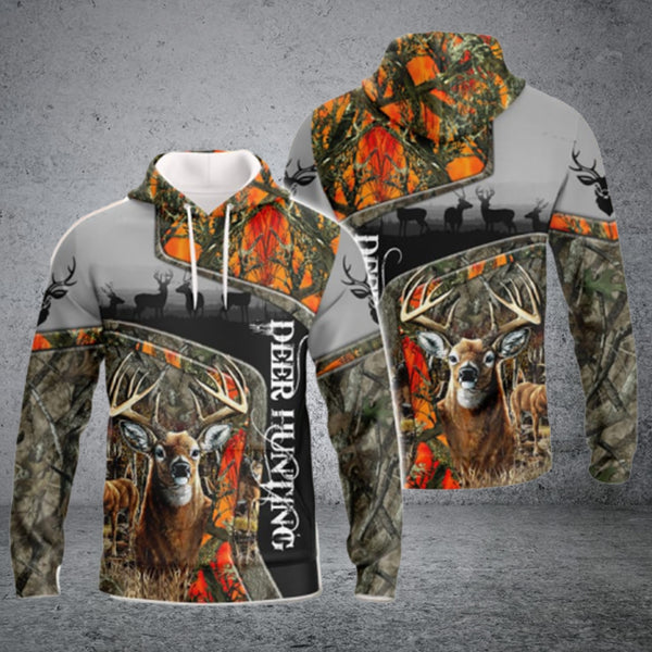 Maxcorners Deer Hunting In The Wood All Over Printed 3D Shirts