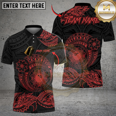 Maxcorners Billiards Ball 8 Maori Polynesian Personalized Name Shirt (4 Colors)