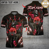 Maxcorners Thunder Grim Reaper Bowling Design Multicolor Customized Name, Team Name 3D Shirts