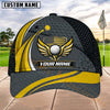Maxcorners Golf Winged Ball Dynamic Stripe Personalized Name 3D Cap (5 Colors)