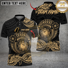 Maxcorners Billiards Ball 8 Maori Polynesian Personalized Name Shirt (4 Colors)