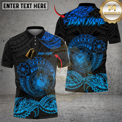 Maxcorners Billiards Ball 8 Maori Polynesian Personalized Name Shirt (4 Colors)