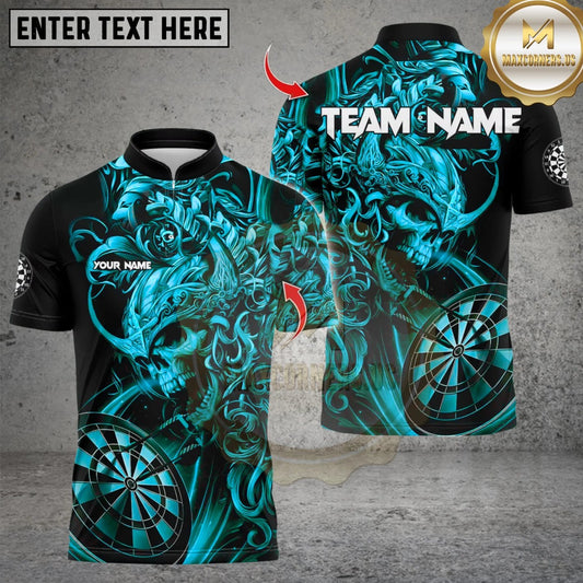 Maxcorners Darts Viking Skull Warrior Dartboard Design Multicolor Customized Name, Team Name 3D Shirt For Women