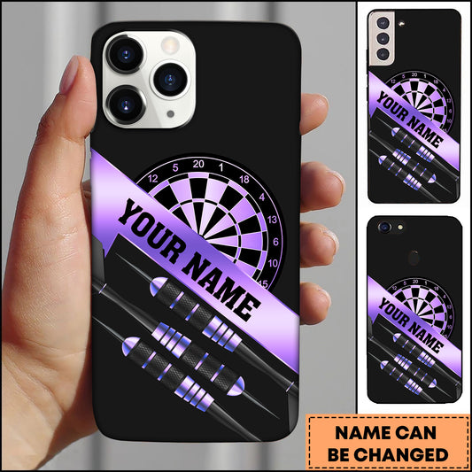 Maxcorners Luxury Gold Black Dartboard Premium Style Personalized Name 3D Phone Case