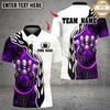 Maxcorners Bowling Flame Strike Ball Multicolor Customized Name, Team Name 3D Shirts