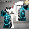 Maxcorners Bowling Flame Strike Ball Multicolor Customized Name, Team Name 3D Shirts