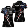 Maxcorners American Flag Scratch Darts Shirt For Men Custom Patriotic Dart Team Jersey Polo & 1/4 Zip LM1805